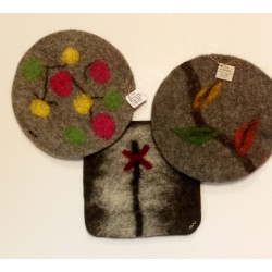 Tovat grytunderlägg i tre olika utföranden