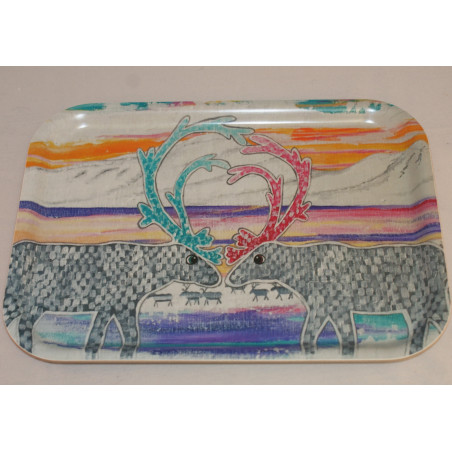 Bricka med renar, 20x27cm