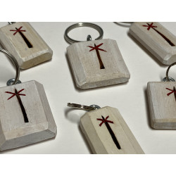 Nyckelring täljd Ledkryss