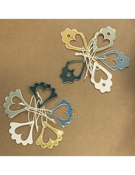 Dekorationshängen i porslin, 10-pack