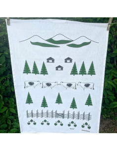 Kökshandduk BUAN i bomull/lin