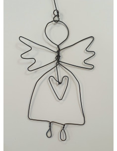 Hängande ängel i trådslöjd