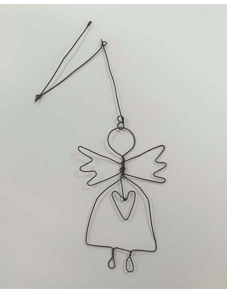 Hängande ängel i trådslöjd