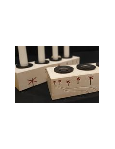 Ljusstake för 4 ljus, vit m... 2