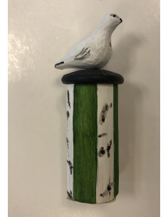 Målad krympburk med en ripa på toppen