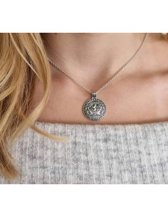Jämtlands sigill i finsilver som halsband med text och bild upphöjt 2