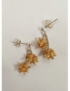 Örhänge med två näverstjärnor