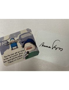 Isskrapa med en illustration av Anna Fors som kommenterar hur jämtar parkerar